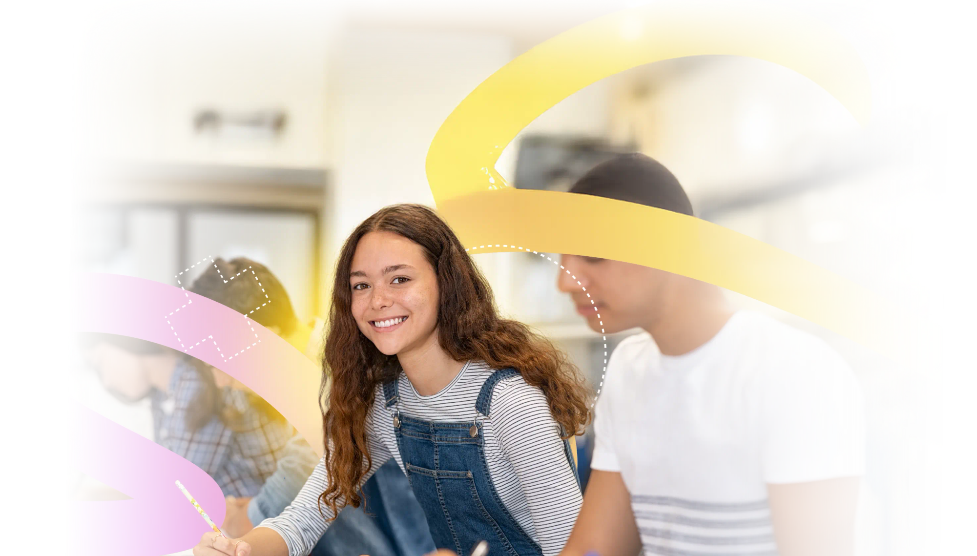 Girl in a classroom setting