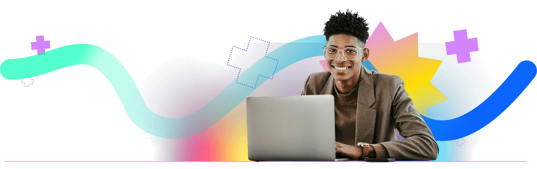Woman on laptop working on a summer internship